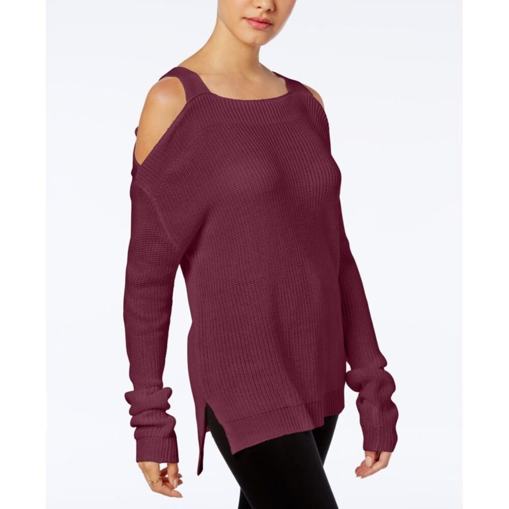 Hooked Up By Iot Juniors Knit Cold Shoulder Sweater